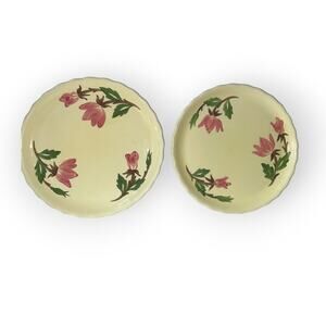 Vintage Continental Kilns Green Arbor 2 Luncheon Plates